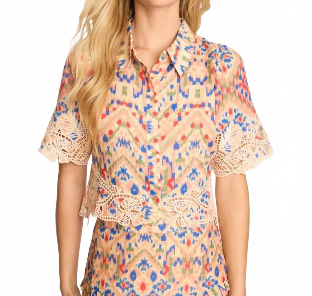 NEW CABALLERO tay top in sunset ikat